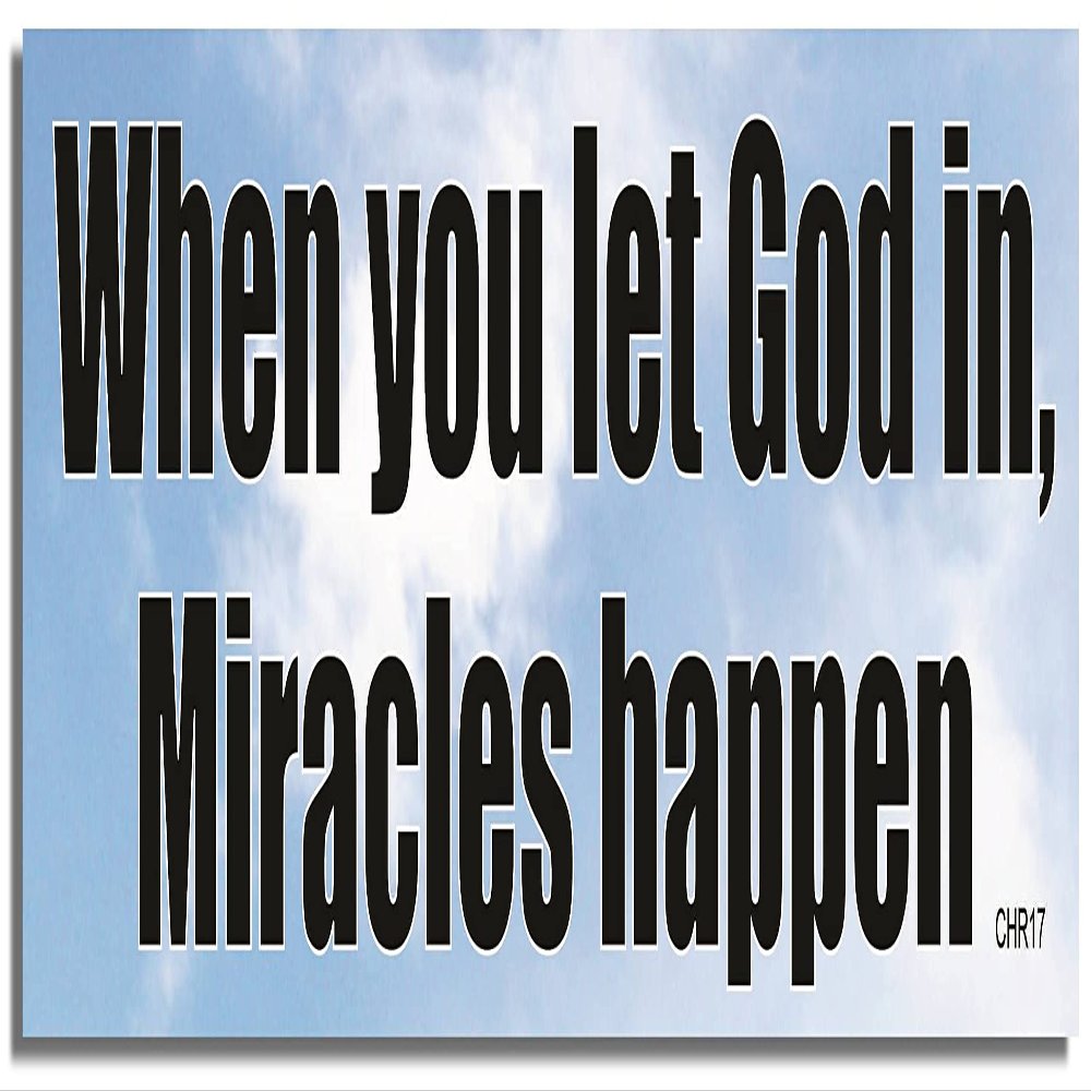 Gear Tatz - When You Let God in, Miracles Happen - Christian Car Magnet - 2.75 x 9.5 inches - Professionally Made in The USA (Magnetic, X1)