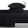 Bed Sheet Set of 5PCs, Black Solid,Full Size, 1 Fitted Sheet (15"-16") Deep Pocket, 1 Flat Sheet, 1 Duvet Cover with Zipper and 2 Pillowcases, Pure Egyptian Cotton, 400 Thread Count. view 1