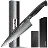 aisyoko Damascus Chef Knife 8 Inch Sharp Kitchen Knife Japan VG-10 Stainless Steel Carbon Ultra Sharp Kitchen Cooking Knife, Ergonomic G10 Handle Deluxe Gift Box view 1