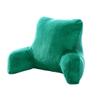 Home Soft Things Solid Faux Fur Green Bed Rest Reading Pillow with Handles, Lounger Backrest Pillow for Sitting in Bed with Arms, 20" x 18" x 17", Arcadia view 1