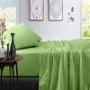 Bed Sheet Set of 5PCs, Sage Solid,Twin-XL Size, 1 Fitted Sheet (15"-16") Deep Pocket, 1 Flat Sheet, 1 Duvet Cover with Zipper and 2 Pillowcases, Pure Egyptian Cotton, 400 Thread Count. view 2