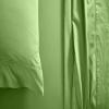 Bed Sheet Set of 5PCs, Sage Solid,Twin-XL Size, 1 Fitted Sheet (15"-16") Deep Pocket, 1 Flat Sheet, 1 Duvet Cover with Zipper and 2 Pillowcases, Pure Egyptian Cotton, 400 Thread Count. view 3