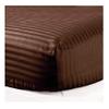 5-Piece Cotton Bed Sheet Set 400 Thread-Count, 100% Egyptian Quality Cotton, 30-Inches Deep Pocket of Fitted Sheet, Hotel Quality & Sateen Finish Bedding Sheets-Chocolate Stripe,Full-XXL Size. view 3