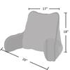 Home Soft Things Solid Faux Fur Brown Bed Rest Reading Pillow with Handle, Lounger Backrest Pillow for Sitting in Bed with Arms, 20" x 18" x 17", Umber view 3
