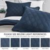CHIXIN Oversized Cotton Bedspread King Size - Real Stitching - Luxury Quilted Bedding Cover for All Season, Reversible, Ultra Soft, Lightweight, 3 Piece, Navy view 4