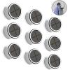 9 Pieces Kitchen Towel Hooks Round Adhesive Dish Towel Hook Premium Chrome Finish & Easy Installation Wall Mount Hand Towel Hook Ideal as Bathroom, Shower or Outdoor Towel Holders view 1
