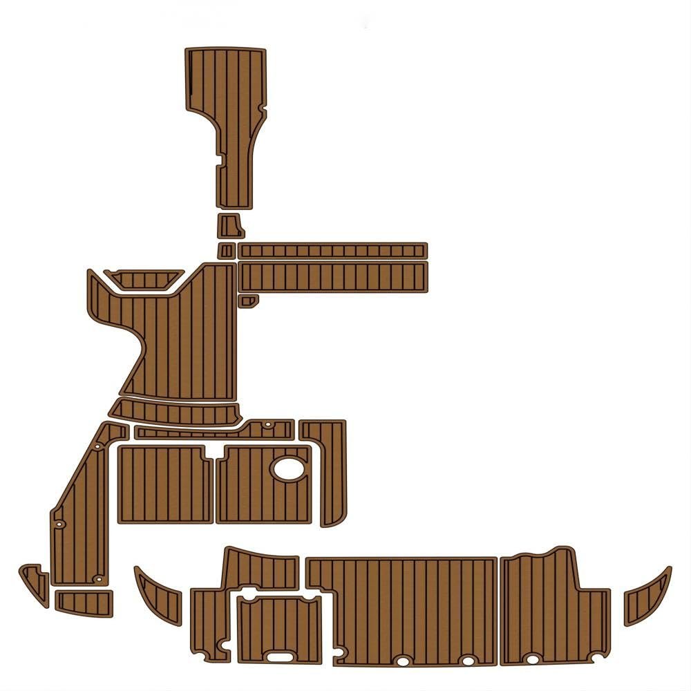 Boat EVA Faux Teak Decking Floor Compatible with 2002 Cruiser Yachts 3470 Express Swim Platform Cockpit Pad Boat EVA Teak Floor