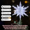 Roylvan Christmas Tree Topper Star, 3D Lighted Tree Topper with 8 Lighting Modes & Timer USB Power Xmas Indoor Decor Ornaments Adjustable Brightness Decor Festival Gift for Xmas Holiday Party, Silver view 4