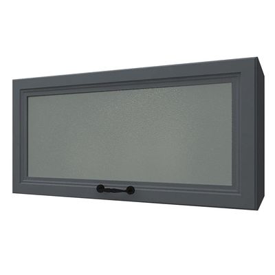 PHSP Wall Cabinet Waterproof Aluminum Alloy Wall Cabinet Kitchen Top Cabinet Flip Door Hanging Cabinet Bathroom Locker Living Room Bedroom Study Wall Cabinet (Color : BlackB, Size : 60 * 30 * 24cm)