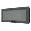 PHSP Wall Cabinet Waterproof Aluminum Alloy Wall Cabinet Kitchen Top Cabinet Flip Door Hanging Cabinet Bathroom Locker Living Room Bedroom Study Wall Cabinet (Color : BlackB, Size : 60 * 30 * 24cm) view 1