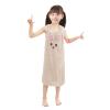 PURFUN Girls Soft Bath Towel Wrap with Cartton Rabbit, Kids Water Absorbent Beach Towel Bathrobes Slip Dress Bathing Shower Cover Up Tube Dress Home Robe view 2