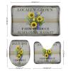 3 Pieces Bathroom Rug Set, Floral Buds Leaves Sunflowers Soft Foam Non Slip Bath Mats Sets Toilet Contour Mat Lid Cover for Bathtub Shower and Bathroom Decor 20"x32" view 2