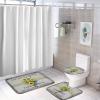 3 Pieces Bathroom Rug Set, Floral Buds Leaves Sunflowers Soft Foam Non Slip Bath Mats Sets Toilet Contour Mat Lid Cover for Bathtub Shower and Bathroom Decor 20"x32" view 4