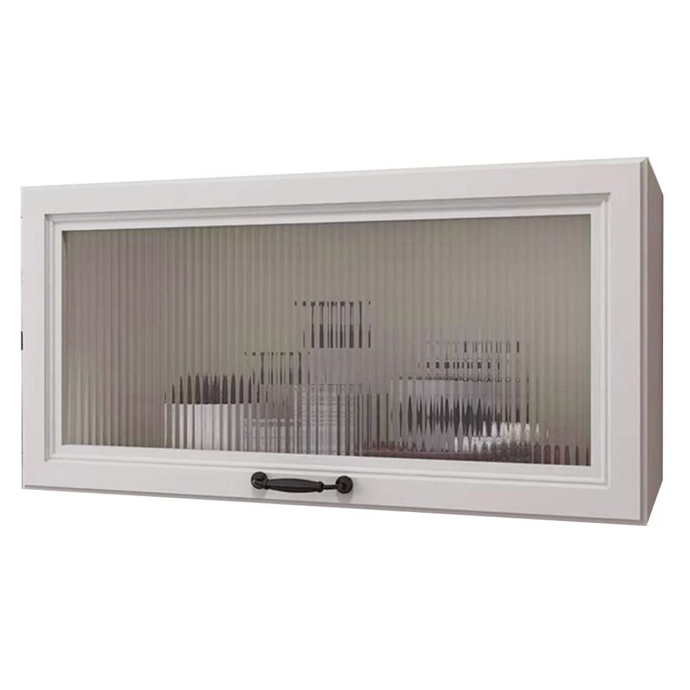 PHSP Wall Cabinet Waterproof Aluminum Alloy Wall Cabinet Kitchen Top Cabinet Flip Door Hanging Cabinet Bathroom Locker Living Room Bedroom Study Wall Cabinet (Color : WhiteA, Size : 60 * 30 * 24cm)