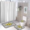 3 Pieces Bathroom Rug Set, Stylish Blossom Sunflowers Soft Foam Non Slip Bath Mats Sets Toilet Contour Mat Lid Cover for Bathtub Shower and Bathroom Decor 16"x24" view 4