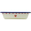 Polmedia Polish Pottery Rectangular Baker UNIKAT - Royal Teddy Pattern Handmade in Boleslawiec Poland by Ceramika Artystyczna + Certificate of Authenticity view 3