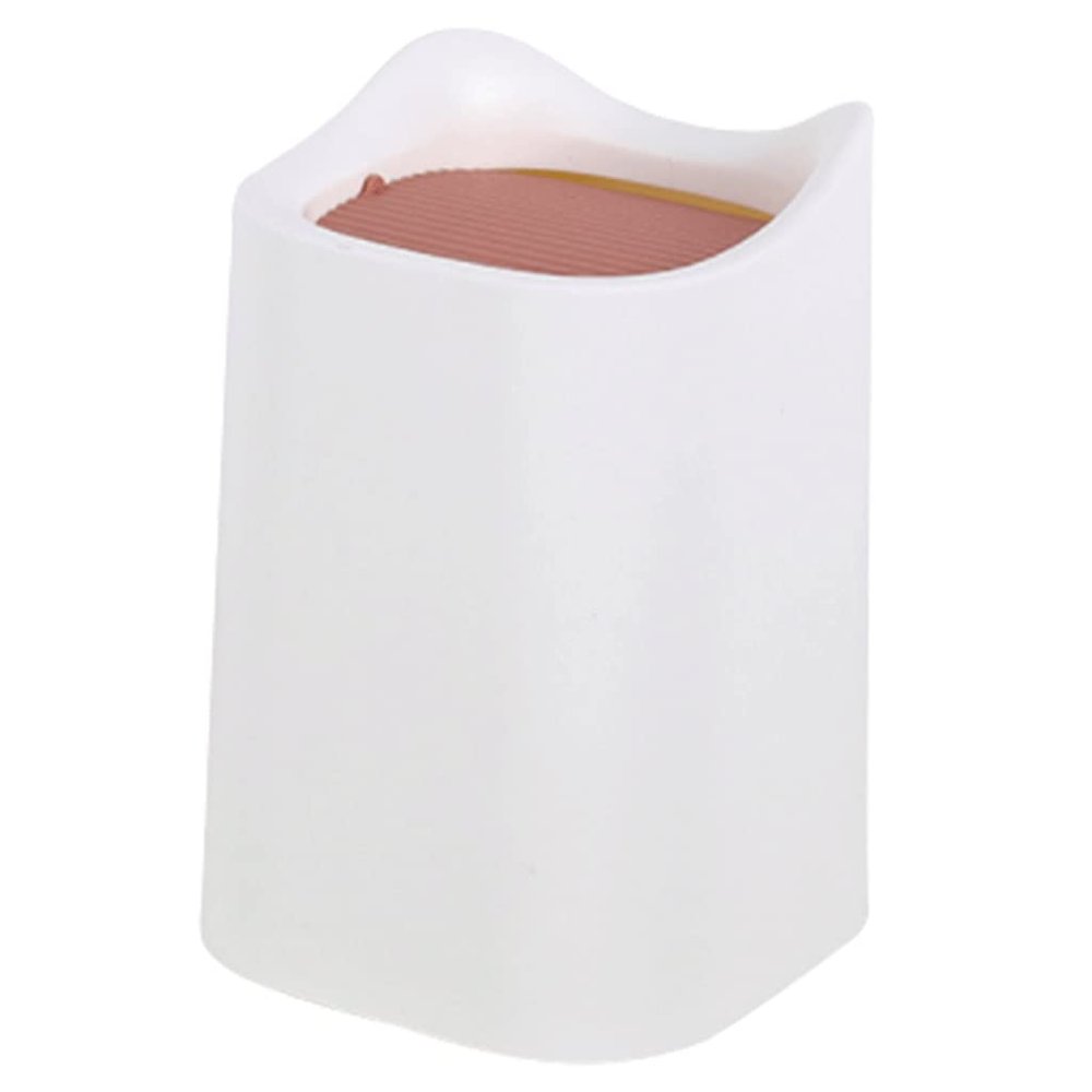 DFDFSFG Trash Can Cute Mini Trash Can with Swing-Close LidPlastic Garbage Can for Desktop Coffee TableRectangular Garbage Bin with Double Bucket Wastebasket (Color : White)