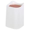 DFDFSFG Trash Can Cute Mini Trash Can with Swing-Close LidPlastic Garbage Can for Desktop Coffee TableRectangular Garbage Bin with Double Bucket Wastebasket (Color : White) view 1