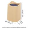 DFDFSFG Trash Can Cute Mini Trash Can with Swing-Close LidPlastic Garbage Can for Desktop Coffee TableRectangular Garbage Bin with Double Bucket Wastebasket (Color : White) view 2