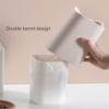 DFDFSFG Trash Can Cute Mini Trash Can with Swing-Close LidPlastic Garbage Can for Desktop Coffee TableRectangular Garbage Bin with Double Bucket Wastebasket (Color : White) view 3
