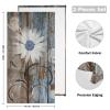 AIYOOLER Blue Brown Hand Towels for Bathroom Set of 2 Rustic White Daisy Floral Farmhouse Spring Country Soft Absorbent Kitchen Towels,Decorative Bathroom Towels for Bath,Gym,Spa,Shower 28x14in view 2