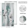AIYOOLER Hand Towels for Bathroom Set of 2 Farm Teal White Daisy Floral Flowers Butterfly on Country Wooden Soft Absorbent Small Bath Towels Decorative Kitchen Guest Dish Towel for Spa,Hotel 28x14in view 2
