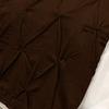 Amuze Bedding Queen Size 800 TC 5 Piece Pinch Pleated Bed Runner (1 Bed Runner + 4 Euro Shams) Chocolate Solid 100% Egyptian Cotton Soft Fade-Resistant Easy Care Decorative Bed Scarf view 4