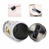 14oz Stainless Steel Tumbler with Lid & Straw-Double Wall Vacuum Insulated Travel Mug, Farmhouse Sunflowers Black and White Plaid Water Bottle Coffee Beverage Drinks Cup for Adults Kids view 3