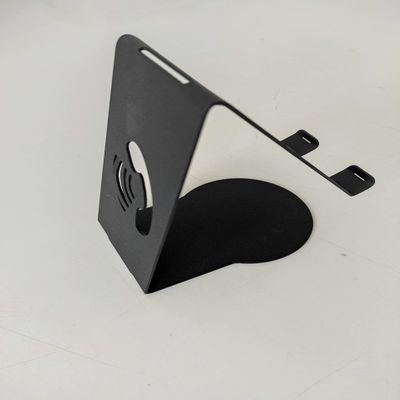 Metal Phone Stand, Cell Phone Holder, Cradle, Stand for Office Desk, Desk Accessories, All Mobile Phones,iPhone, iPad, Black (Set of 4)