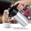12V 750ml Stainless Steel Electric Car Kettle Heating Cup Coffee Mug Travel Water Bottle with DC12V Charger for Tea Coffee Milk Making, Car Water Heater, Car Water Heater, 12V 750ml Stainless Ste view 2