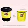 DFDFSFG Trash Can Step-On Pedal Trash Can with LidCreative Garbage Can Inner Barrel with HandlePlastic Garbage Bin for Kitchen Living Room Wastebasket (Color : Pink) view 2