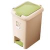 DFDFSFG Trash Can Step-On Pedal Trash CanRectangular Spring Top Garbage Can with LidLarge Plastic Garbage Bin for Bathroom Living Room Kitchen Wastebasket (Color : Beige) view 1