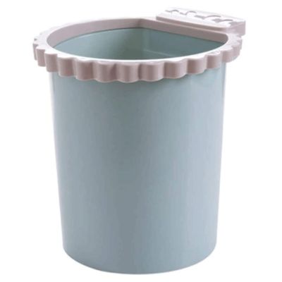 DFDFSFG Trash Can Space-Saving Trash Can Without LidPlastic Garbage Can with Pressure RingSmall Round Garbage Bin for Kitchen Bedroom Living Room Wastebasket (Color : Blue)
