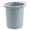 DFDFSFG Trash Can Space-Saving Trash Can Without LidPlastic Garbage Can with Pressure RingSmall Round Garbage Bin for Kitchen Bedroom Living Room Wastebasket (Color : Blue) view 1