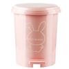 DFDFSFG Trash Can Pedal-Style Trash Can with Lid, Bedroom Garbage Can Soft Close, Small Garbage Bin, Round Cute Kitchen Office Bedroom Trash Can Wastebasket (Color : Pink) view 1