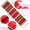 12 Pcs Mexican Serape Table Runners Mexican Theme Party Table Decorations Colorful Striped Serape Table Blanket Runner Tablecloth for Cinco de Mayo Mexican Fiesta Party, 14 x 84 Inch (Multi Colors) view 2