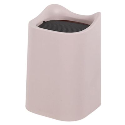 DFDFSFG Trash Can Cute Mini Trash Can with Swing-Close LidPlastic Garbage Can for Desktop Coffee TableRectangular Garbage Bin with Double Bucket Wastebasket (Color : Pink)
