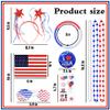 UMEELR 126Pcs Patriotic Party Supplies, 4th of July Party Accessories with Necklaces Headbands Shutter Glasses Flags Glow Sticks for 4th of July Independence Memorial Day Party Favor view 3