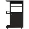 Tuhome Clip Kitchen Cart Engineered Wood Kitchen Carts in Black view 1