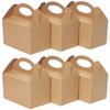 Happyhiram 12 CT Kraft Candy Boxes with Handle, Gable Boxes 6-In DIY Favor Bags for Snack, Cookie Bags for Birthday, Baby Shower, Wedding view 1