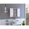 Tuhome Artemisa Medicine Cabinet Engineered Wood Medicine Cabinets in White view 2