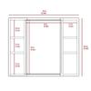 Tuhome Artemisa Medicine Cabinet Engineered Wood Medicine Cabinets in White view 3