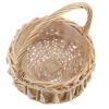 1pc Wedding Flower Girl Basket Woven Storage Basket W/handle and Ribbon for Farmhouse Wedding Table Centerpiece Rustic Courtyard Indoor (Small) view 1