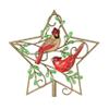 Hallmark Keepsake 2022, Cardinal Couple Metal Christmas Tree Topper view 1