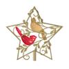 Hallmark Keepsake 2022, Cardinal Couple Metal Christmas Tree Topper view 2