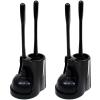 Casaphoria Toilet Plunger and Bowl Brush Combo for Bathroom Cleaning,Bathroom Accessories, Dark Black, 2 Sets view 1