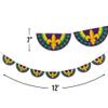 Mardi Gras Bunting Garland view 2