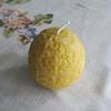 100% Beeswax Fleur De Lis Ball Candle/Handmade in USA/Pure All Natural Bees Wax/Honey Scent/French/fleur-de-lis view 1