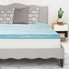 Irvine Home Collection King Size 3'' Swirl Cooling Gel Infused Memory Foam Mattress Topper, CertiPUR-US, Breathable, Plush, Pressure Relief, Blue, MTKing view 1