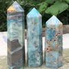 WGPHDW Meditation Home Decor, 1pc 900-1300g Natural Caribbean Calcite Crystal Hexagon Wand Single Point Sky Blue Healing Stone Tower for Decoration Gifts,Natural Crystal (Size : 1100-1300g) view 4